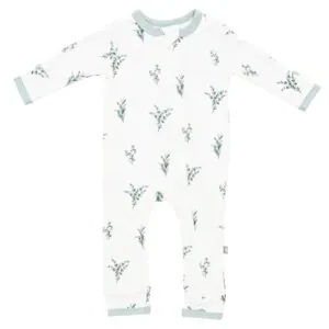 Kyte BABY Zippered Romper in Eucalyptus