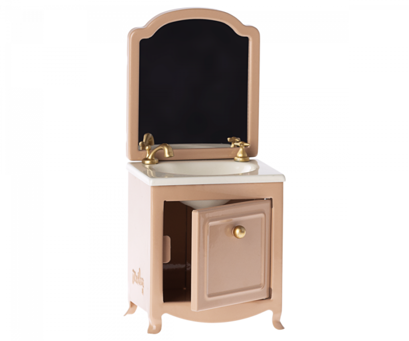 Sink Cabinet with Mirror for Mouse in Dark Powder from Maileg