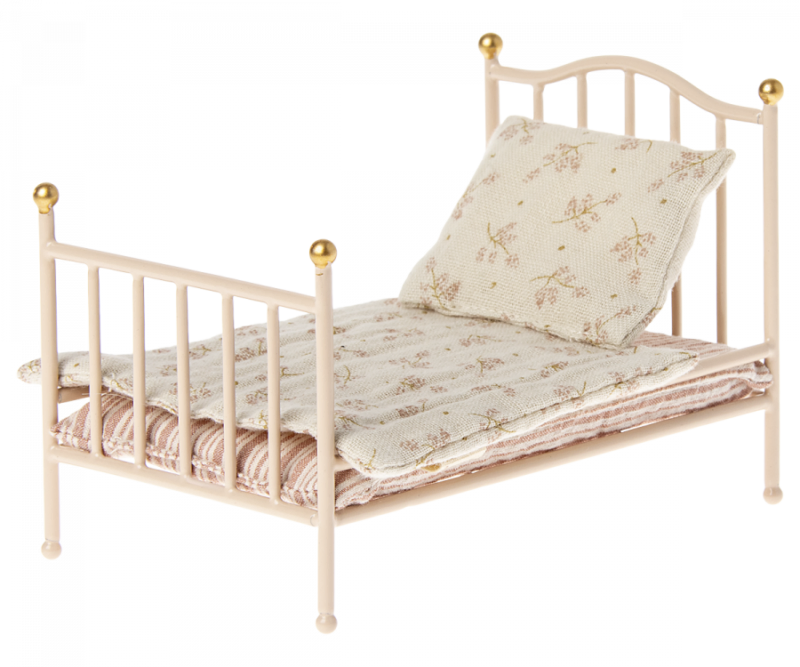 Vintage Bed for Mouse in Rose from Maileg