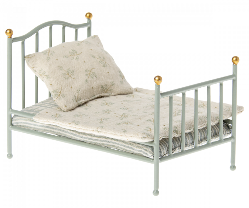 Maileg Vintage Bed for Mouse in Mint