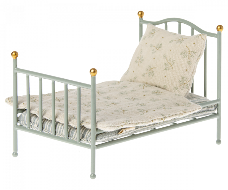 Vintage Bed for Mouse in Mint from Maileg