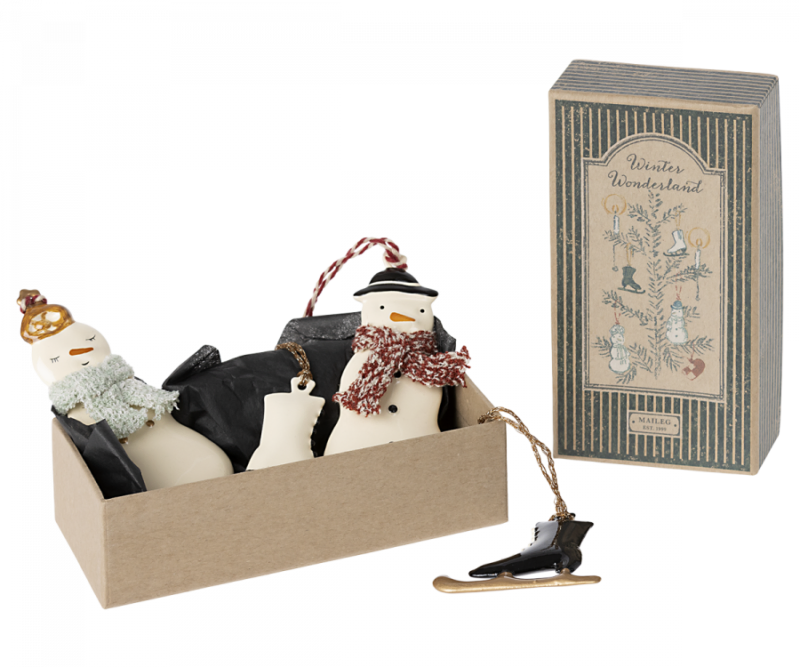 Winter Wonderland Metal Ornament Set from Maileg