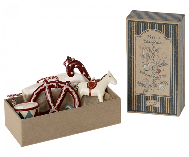 Peter's Christmas Metal Ornament Set from Maileg