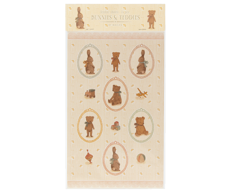 Maileg Bunnies and Teddies Sticker Sheet