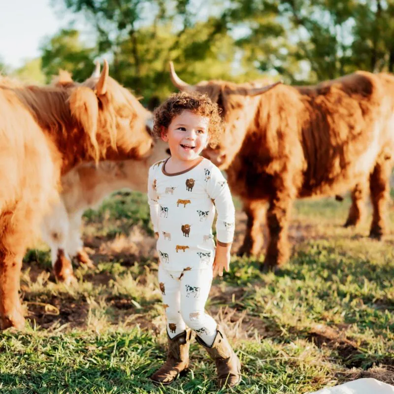 Toddler Pajama Set in Moo from Kyte BABY
