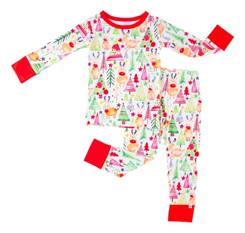 Clark Bamboo Viscose Two-Piece Pajamas available at Blossom