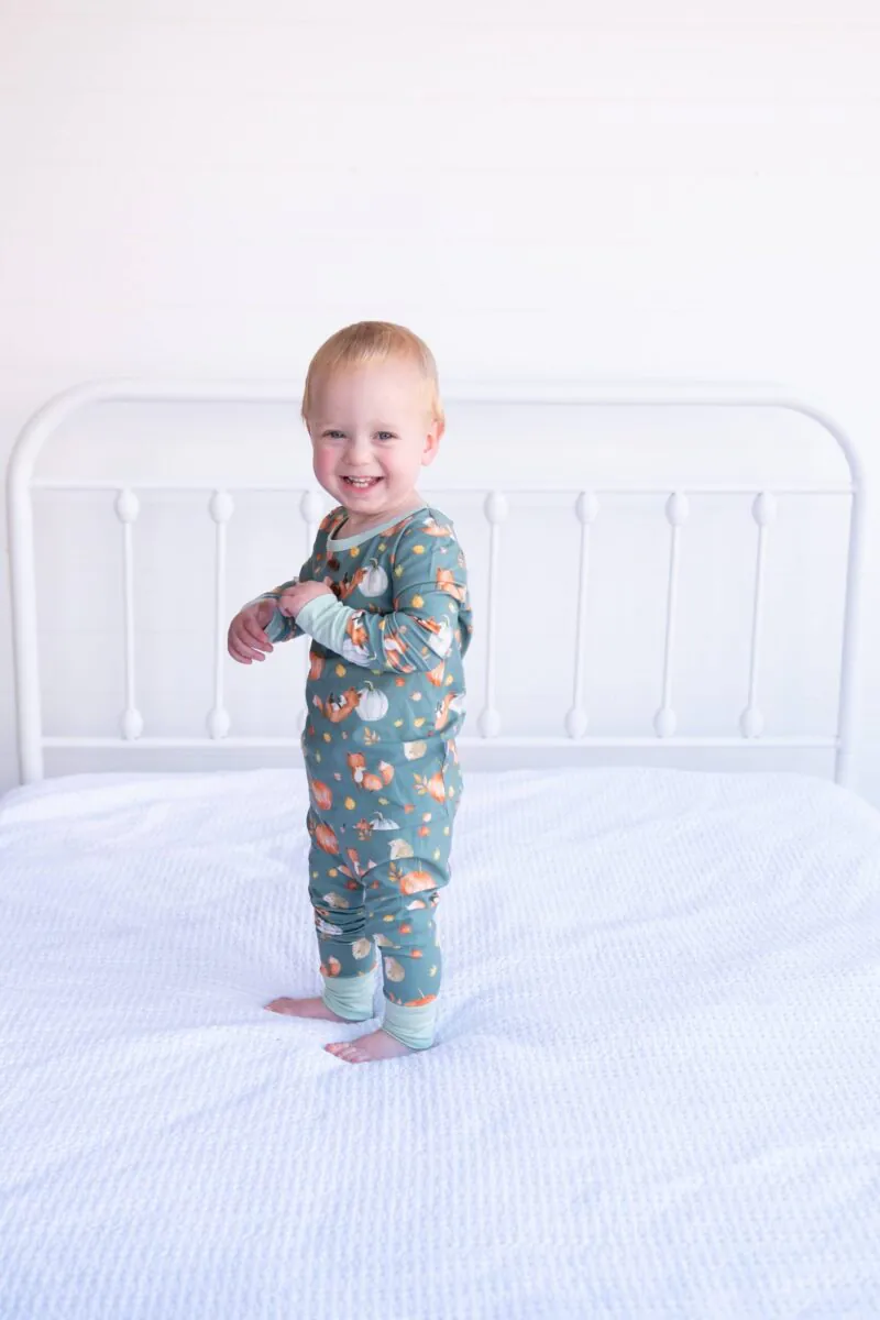 Green Fox Bamboo Viscose Two-Piece Long Sleeve Set from Laree + Co.