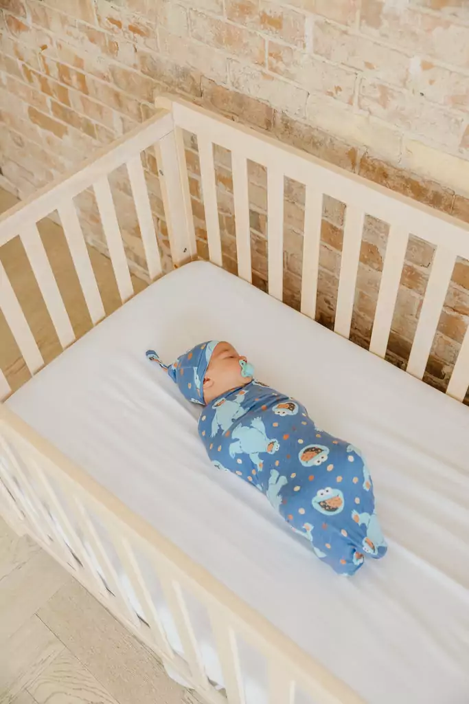 Cookie Monster Knit Swaddle Blanket made by Copper Pearl