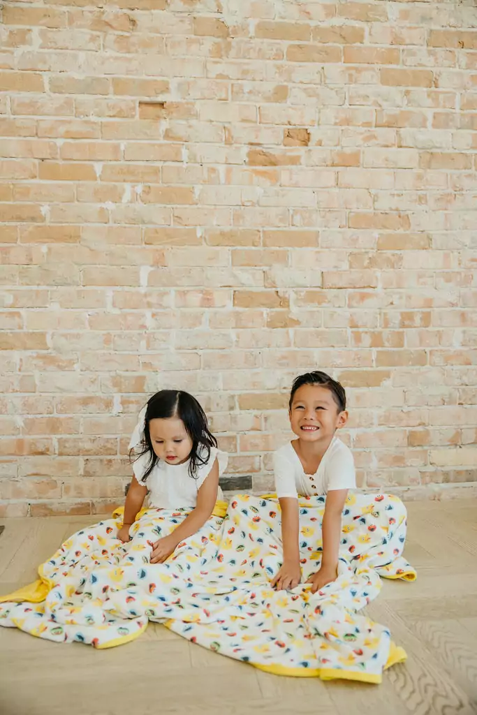 Sesame Scribbles 3-Layer Jumbo Quilt from Copper Pearl