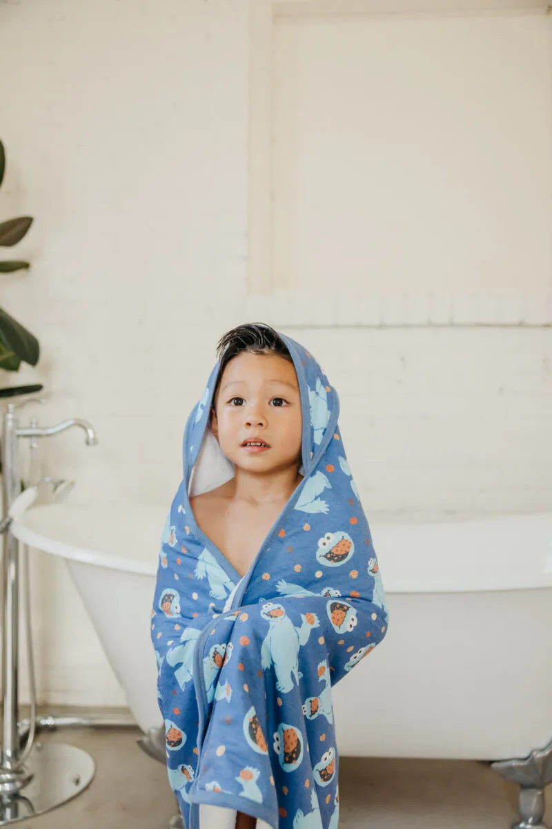 Copper Pearl Cookie Monster Hooded Towel Bathtime