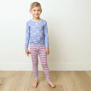 macaron+me LuvBots Bamboo Viscose Two-Piece Pajama Set