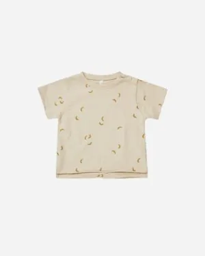 Rylee & Cru Raw Edge Tee in Bananas
