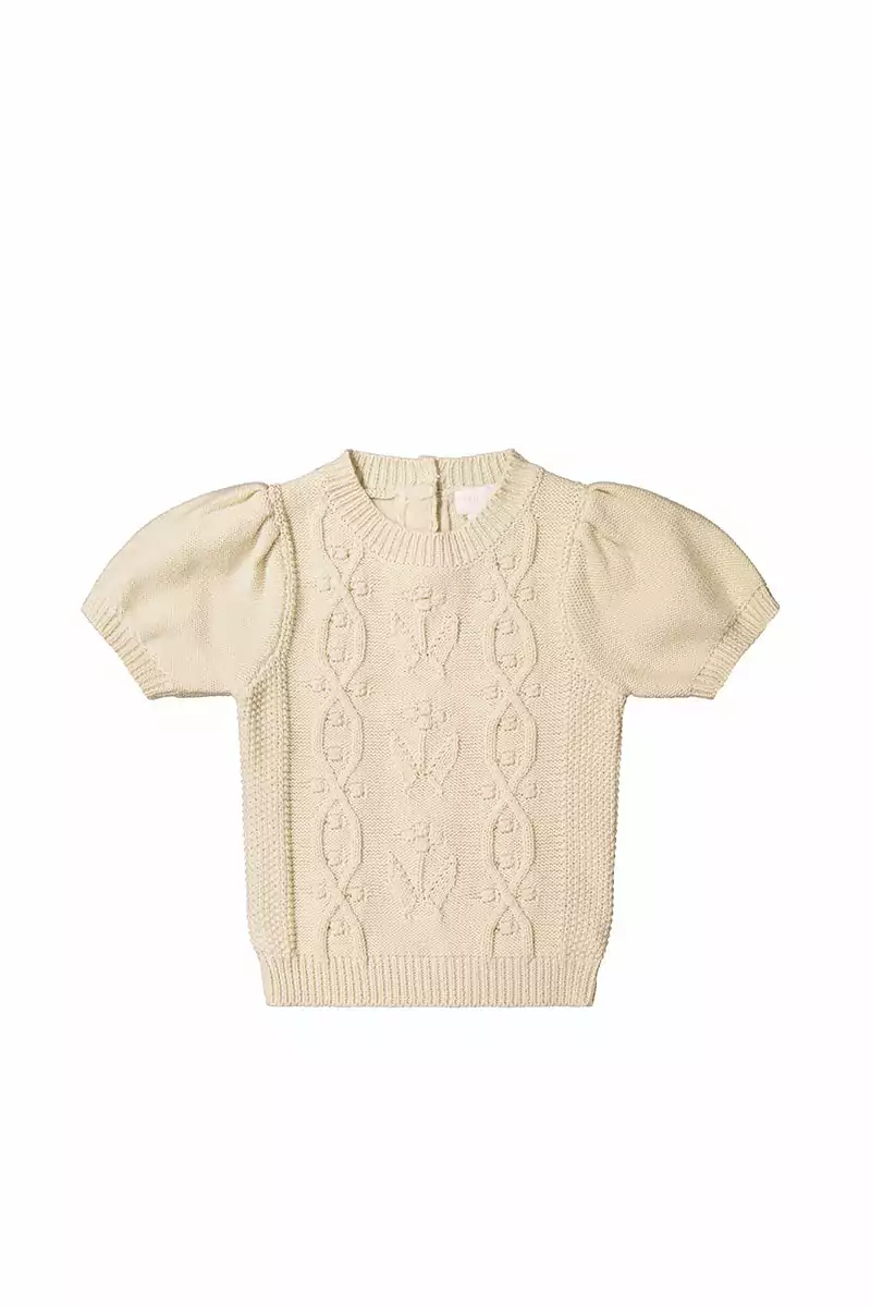 Vivienne Knitted Top in Berry Cloud