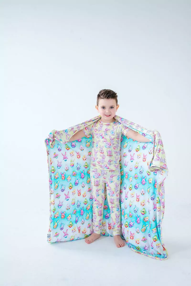 Elijah and Oliver Bamboo Viscose Birdie Blanket made by Birdie Bean