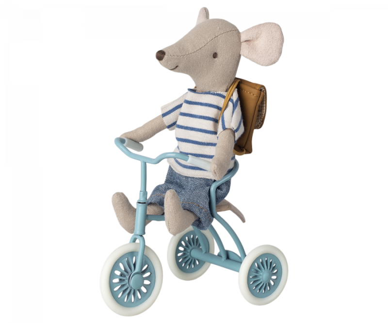 Maileg Abri à tricycle for Mouse in Petrol Blue Toys