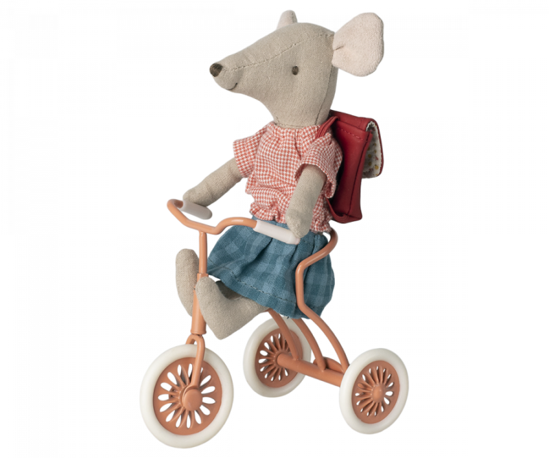 Maileg Abri à tricycle for Mouse in Coral Toys