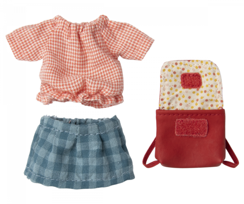 Maileg Clothes and Red Backpack for Big Sister Mouse