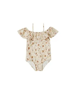 Rylee + Cru Off-The-Shoulder One-Piece In Flower Field
