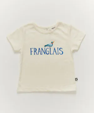 Oeuf Franglais Tee Shirt in Gardenia