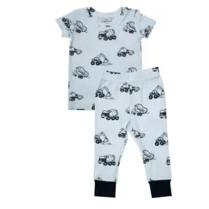 Angel Dear Earth Movers Bamboo Viscose Short Sleeve Loungewear Set