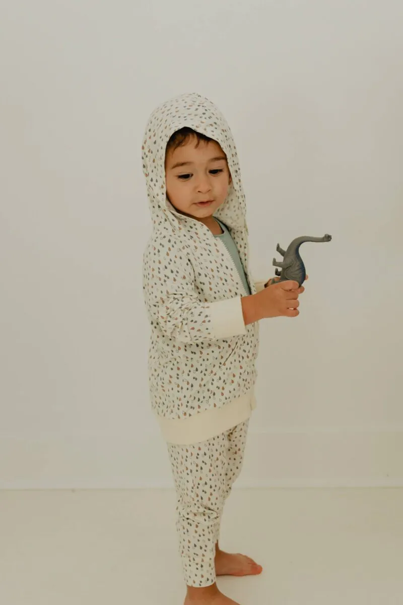 Hooded Jacket in Raindrops