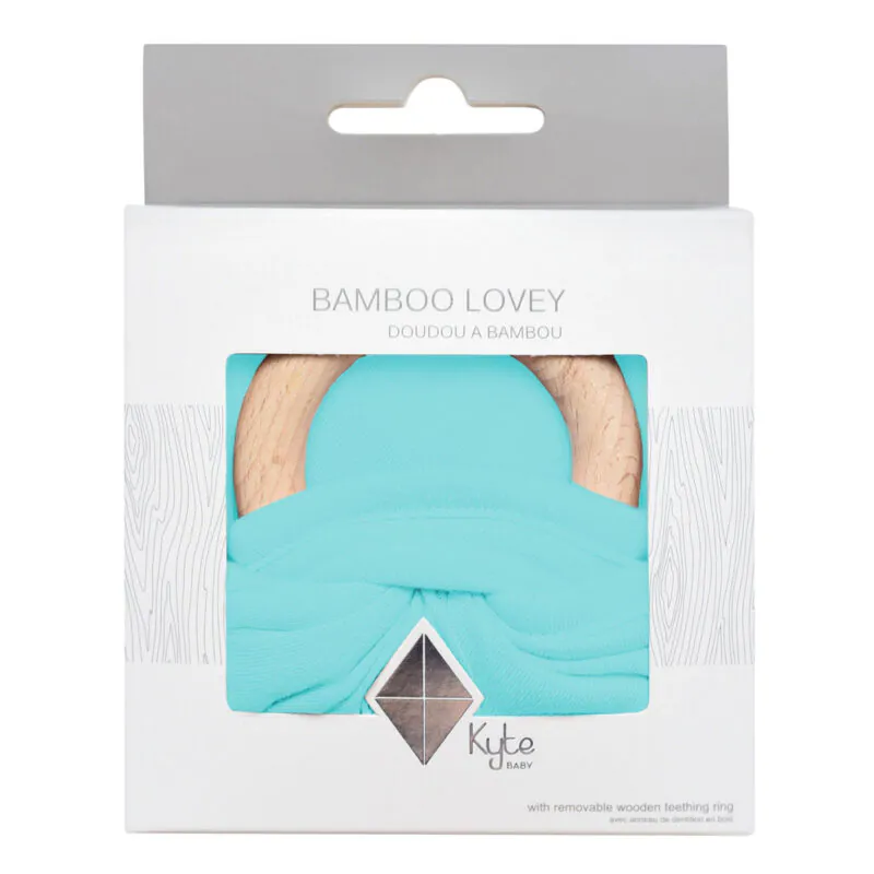 Lovey in Robin with Removable Teething Ring made by Kyte BABY