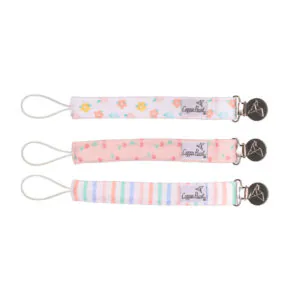 Copper Pearl Cheery Binky Clip Set