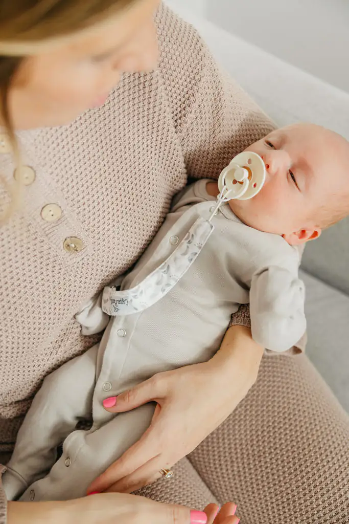 Copper Pearl Neil Binky Clip Set Baby Care
