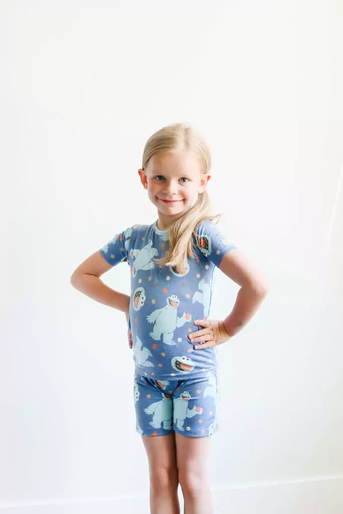 Cookie Monster Short Sleeve Pajama Set from Copper Pearl