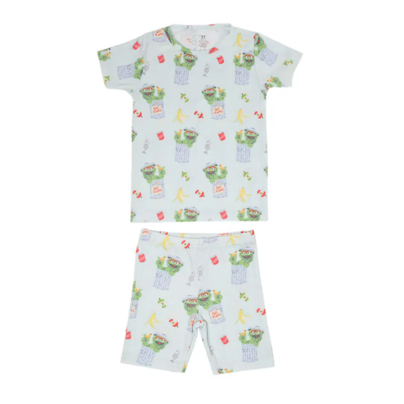 Copper Pearl Oscar the Grouch Short Sleeve Pajama Set