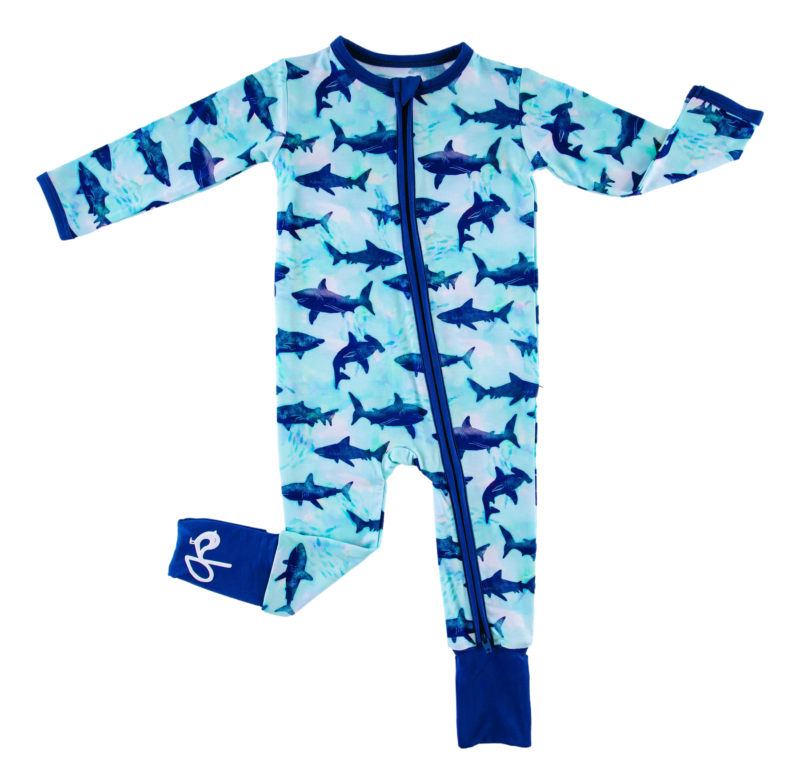 Birdie Bean Wade Bamboo Viscose Convertible Romper Ocean