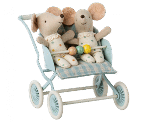 Maileg Stroller in Mint for Baby Mice