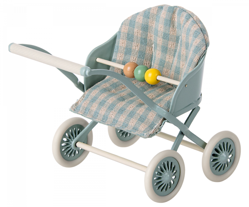 Stroller in Mint for Baby Mice from Maileg
