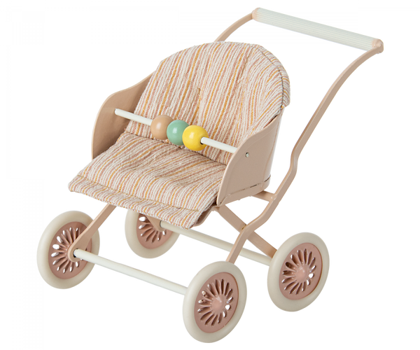 Stroller in Rose for Baby Mice made by Maileg
