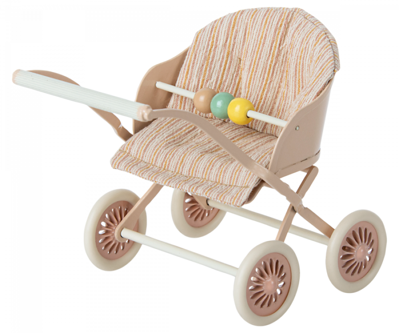 Stroller in Rose for Baby Mice from Maileg