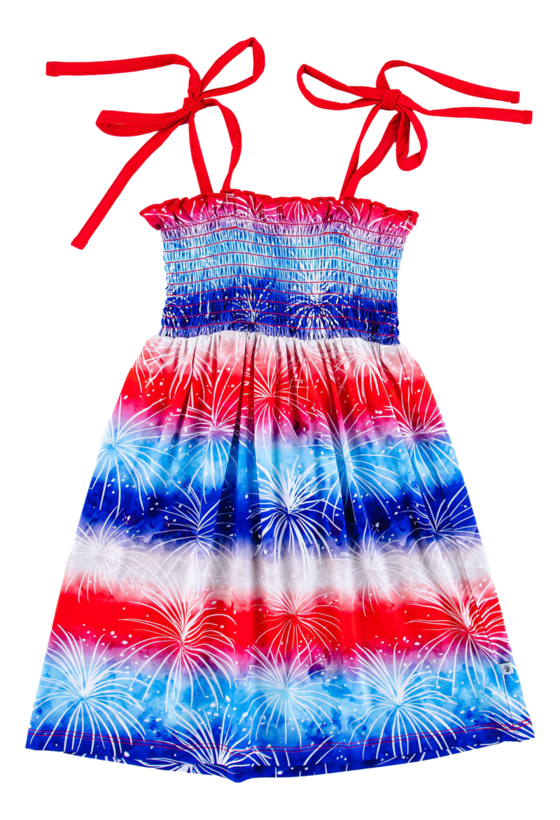 Indy Bamboo Viscose Smocked Birdie Dress available at Blossom
