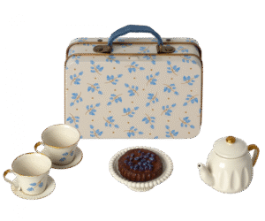 Maileg Afternoon Treat Tea Set Blue Madelaine for Mouse