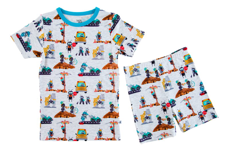 Heath Bamboo Viscose Short Sleeve and Shorts Pajamas available at Blossom