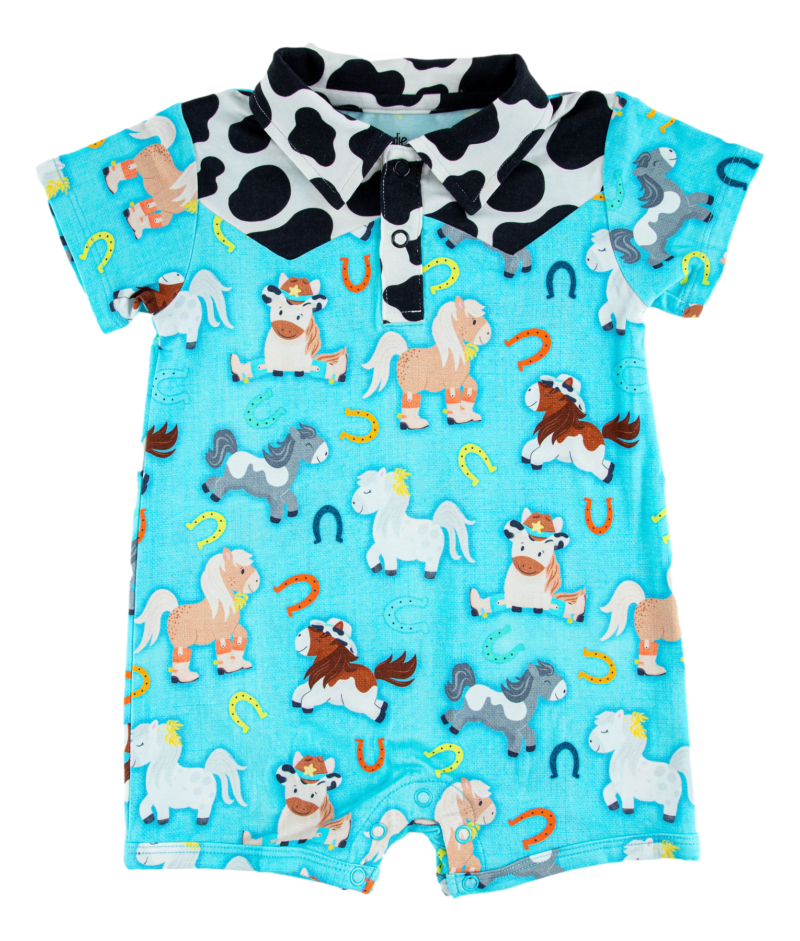Toby Bamboo Viscose Shortie Romper available at Blossom