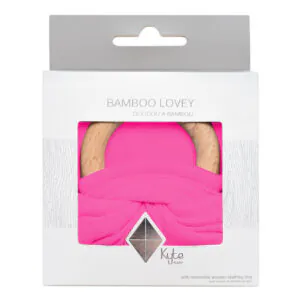 Kyte BABY Lovey in Raspberry with Removable Teething Ring 