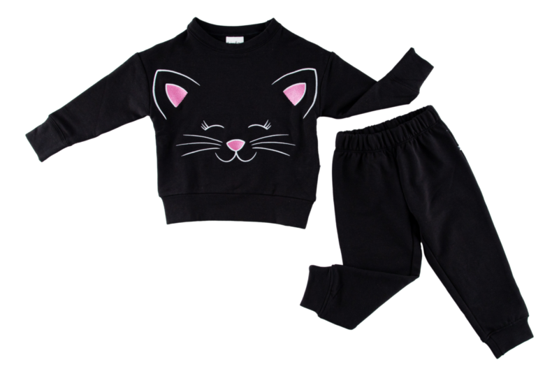 Birdie Bean Black Cat Bamboo Viscose Crewneck Set Halloween