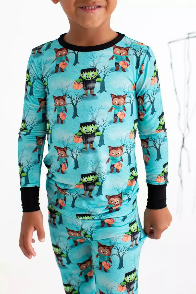 Jasper Bamboo Viscose Two-Piece Pajamas from Birdie Bean