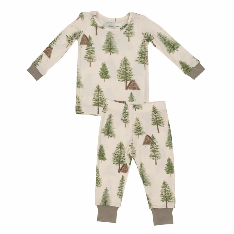 Angel Dear Cabin and Trees Bamboo Viscose Loungewear Set
