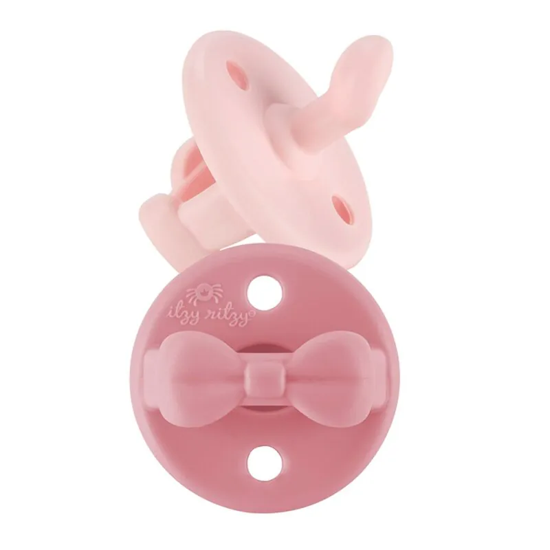 Itzy Ritzy Sweetie Soother Pink Orthodontic Silicone Pacifier Set
