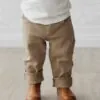 Jamie Kay Austin Cotton Twill Pant in Woodsmoke