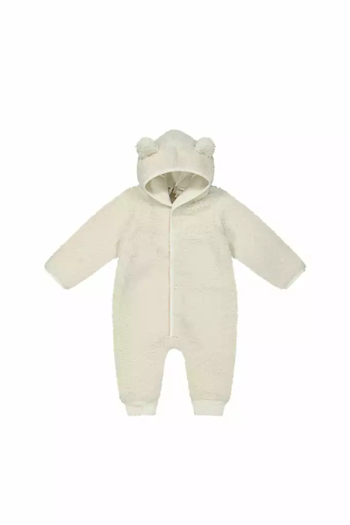 Sasha Recycled Polyester Sherpa Onepiece in Natural available at Blossom