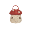 Olli Ella Rattan Red Mushroom Basket