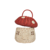 Olli Ella Rattan Red Mushroom Basket available at Blossom