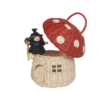 Olli Ella Rattan Red Mushroom Basket Toys