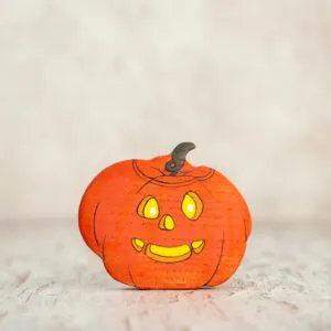 Wooden Caterpillar Toys Wooden Jack-O-Lantern